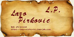 Lazo Pirković vizit kartica